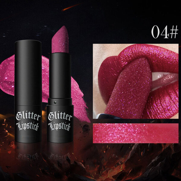 Matte Permanent Lipstick With Fine Glitters（50% OFF）