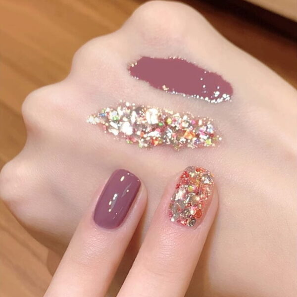 🎁Hot Sale 49% OFF⏳Fashion Glitter Dual-Color Nail Polish Combo Set