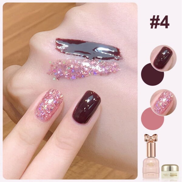 🎁Hot Sale 49% OFF⏳Fashion Glitter Dual-Color Nail Polish Combo Set