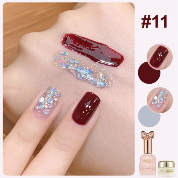 🎁Hot Sale 49% OFF⏳Fashion Glitter Dual-Color Nail Polish Combo Set